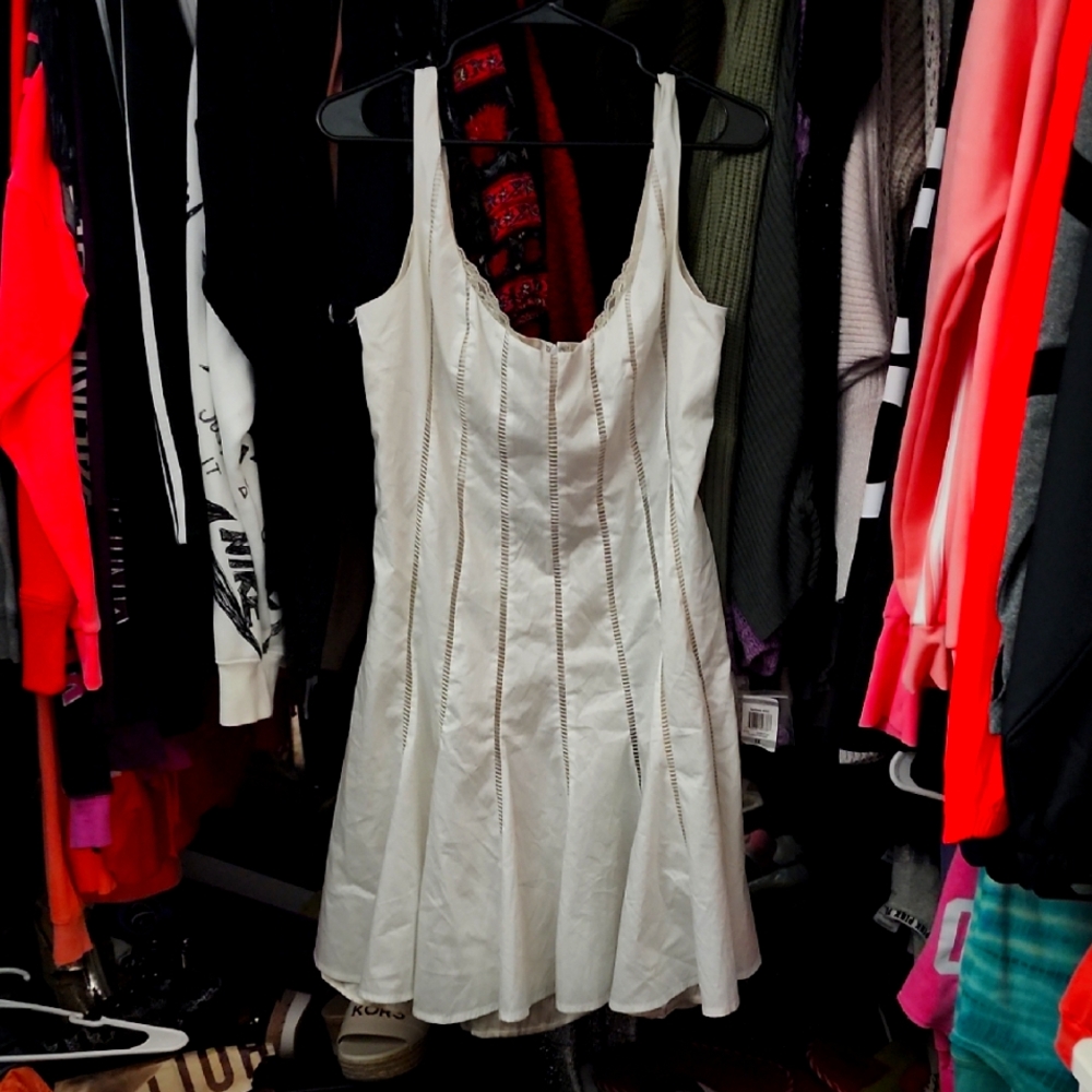 New Bebe Lg White DRESS